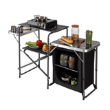 NILS CAMP Campingschrank faltbar für Camping Outdoor Küche mit Stauraum