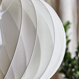 Bloomingville Piola Hängeleuchte natur - Deckenlampe mit Netzstruktur E27 für Wohnzimmer