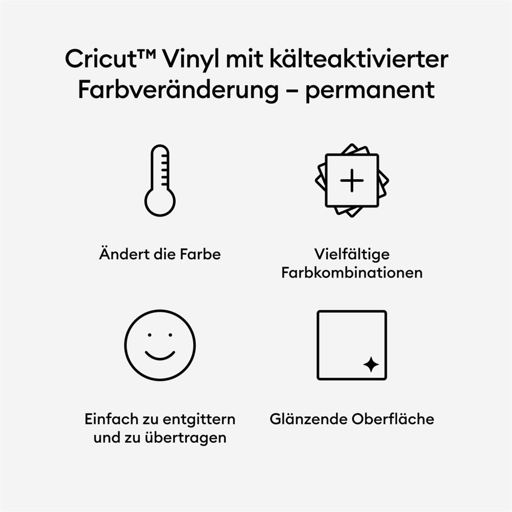 Cricut Farbverändernde Vinyl Folie COLD Lila Farbveränderung gestalten dekorieren Vinylaufkleber