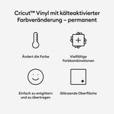 Cricut Farbverändernde Vinyl Folie COLD Lila Farbveränderung gestalten dekorieren Vinylaufkleber