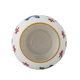 Bloomingville Lindsay Schale 4er Set D13 cm 613 ml bunt - Steingut Schalen mit Schrift & Motiv