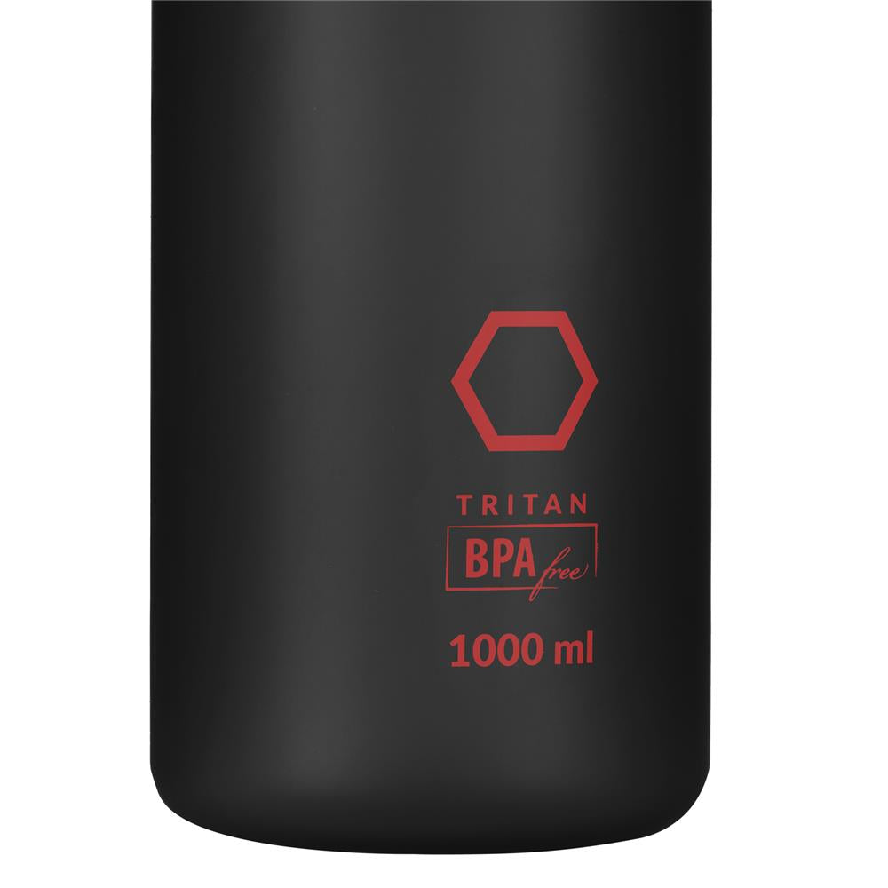 Trinkflasche 1L Tritan Schwarz BPA-frei | HMS NCD61