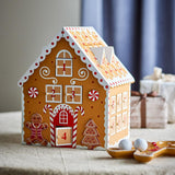 Bloomingville Ginnie Adventskalender Braun MDF Weihnachtsdeko Hausform