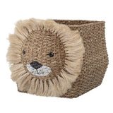 Bloomingville MINI Harrison Aufbewahrungskorb Natur Bankuan Grass Kinderzimmer Spielzeugkorb Löwe