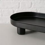 BOLTZE Tablett Manon Metall schwarz oval matt 28 cm modern