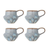 Bloomingville Bessie Becher blau Steingut 4er Set 300 ml