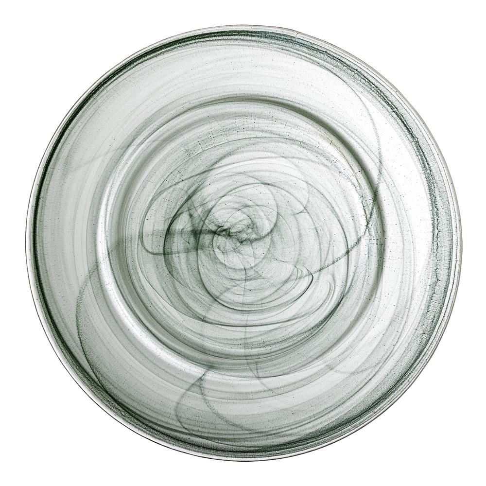 Bloomingville Amelie Teller 4er Set D33 cm grün - Glas Teller für Tischdeko & Küche