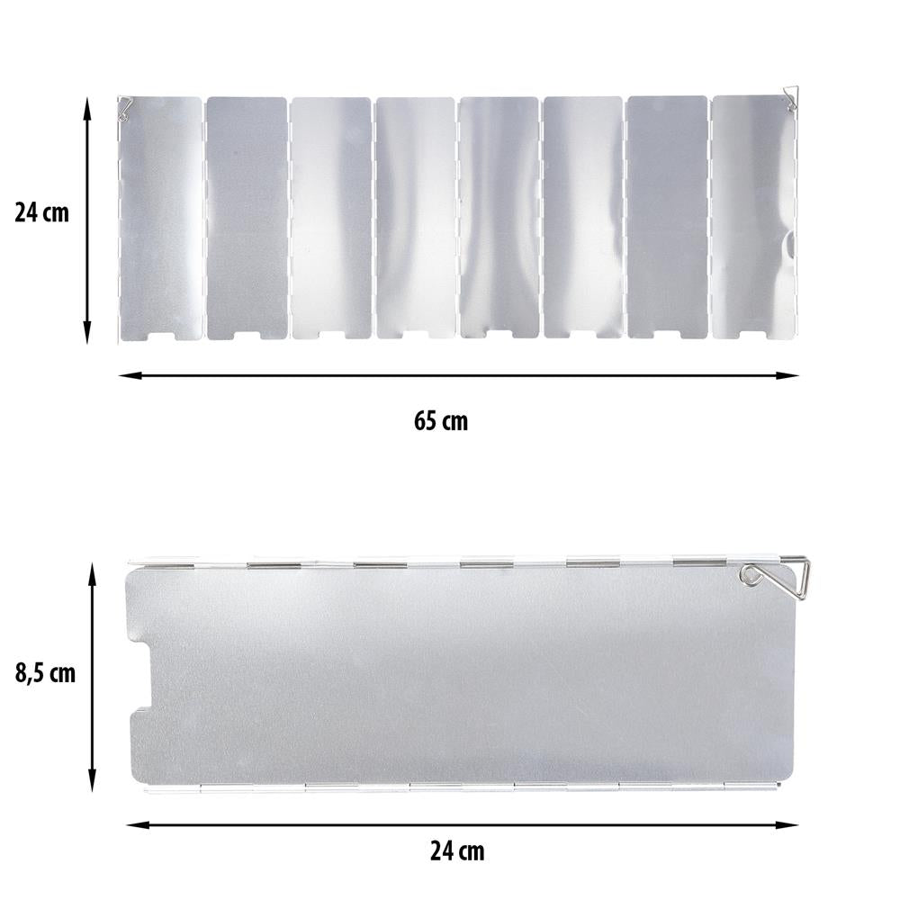 NILS CAMP Windschutz für Gaskocher faltbar - Camping Windschutz aus Aluminium für Outdoor Küche