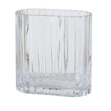 BOLTZE Vase Tulipa 2er Set Glas transparent Relief modern Blumenvase