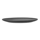 Bloomingville Neri Teller Schwarz – Steingut, Ø29 cm, skandinavisches Design mit Rillenstruktur