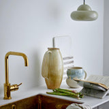 Bloomingville Saskia Krug aus Steingut, Gelb – dekorativer Krug & Vase mit goldenem Farbspiel
