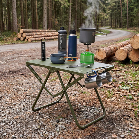 NILS CAMP Campingtisch klappbar grün kompakt für Camping Outdoor Garten