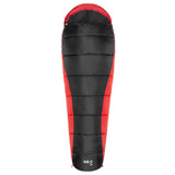 NILS CAMP Schlafsack Schwarz-Rot - Mumienschlafsack für Camping, Trekking & Outdoor