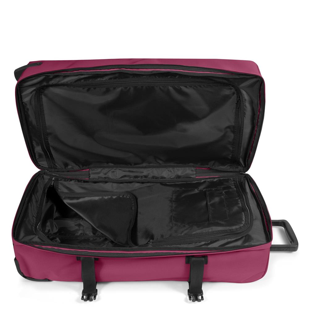 Eastpak TRANVERZ L, Großer Reisetrolley, Wine Burgundy (rot), 121L, Rollkoffer mit 2 Rädern und TSA-Schloss