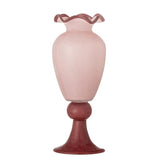 Bloomingville Frills Vase Rose Glas 34 cm Wellenrand