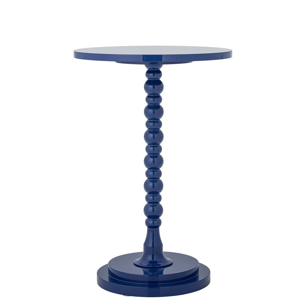 Bloomingville Ellar Beistelltisch blau - Hochglanz Tisch modern skulptural für Wohnzimmer & Sofa