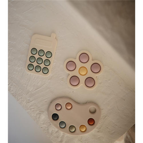 Mushie Sensorik-Spielzeug Farbpalette, aus Silikon, BPA-frei