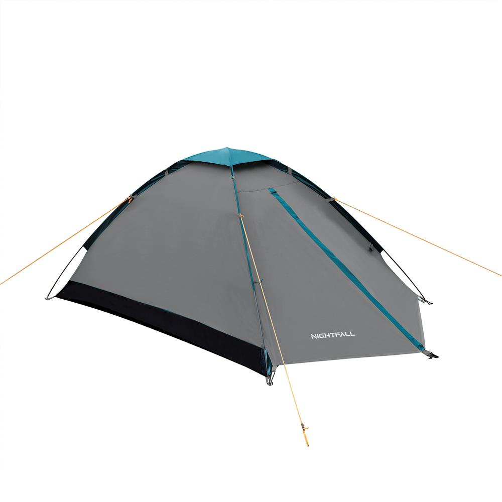 NILS CAMP Nightfall Zelt für 2 Personen in Grau - leichtes Campingzelt für Trekking, Berge & Outdoor