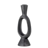 Bloomingville Bijan Kerzenhalter schwarz aus Polyresin – dekorativer Kerzenhalter für Wohnzimmer