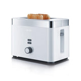 GRAEF 2-Scheiben-Toaster TO61 Weiß Brötchenaufsatz Auftaufunktion wärmeisoliertes Gehäuse