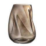 Bloomingville Ingolf Vase 19,5 x 26 x 18 cm Braun Glas Blumenvase Dekovase Glasvase