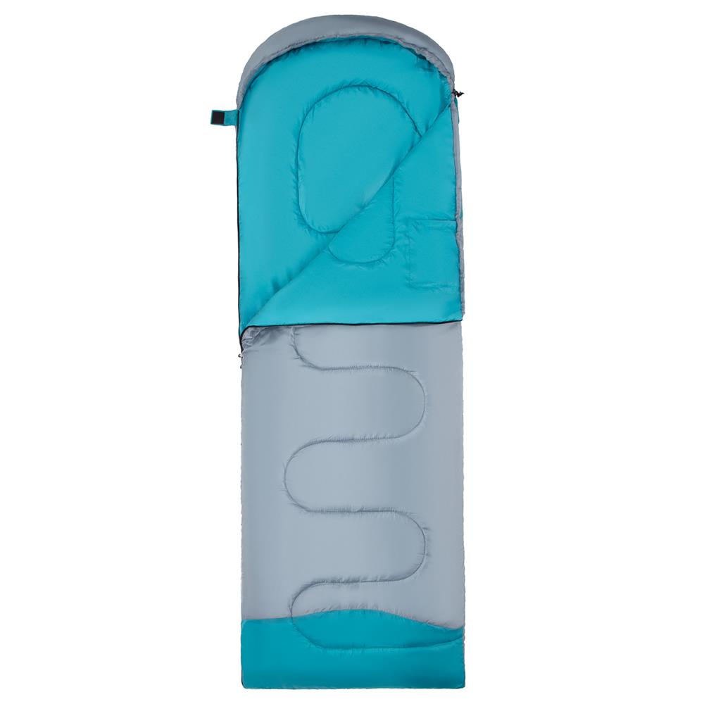 NILS CAMP Schlafsack Größe M Grau-Türkis - Mumienschlafsack für Outdoor, Trekking & Camping