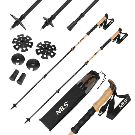 NILS Trekkingstöcke TK8606 Bambus Aluminium Wanderstöcke