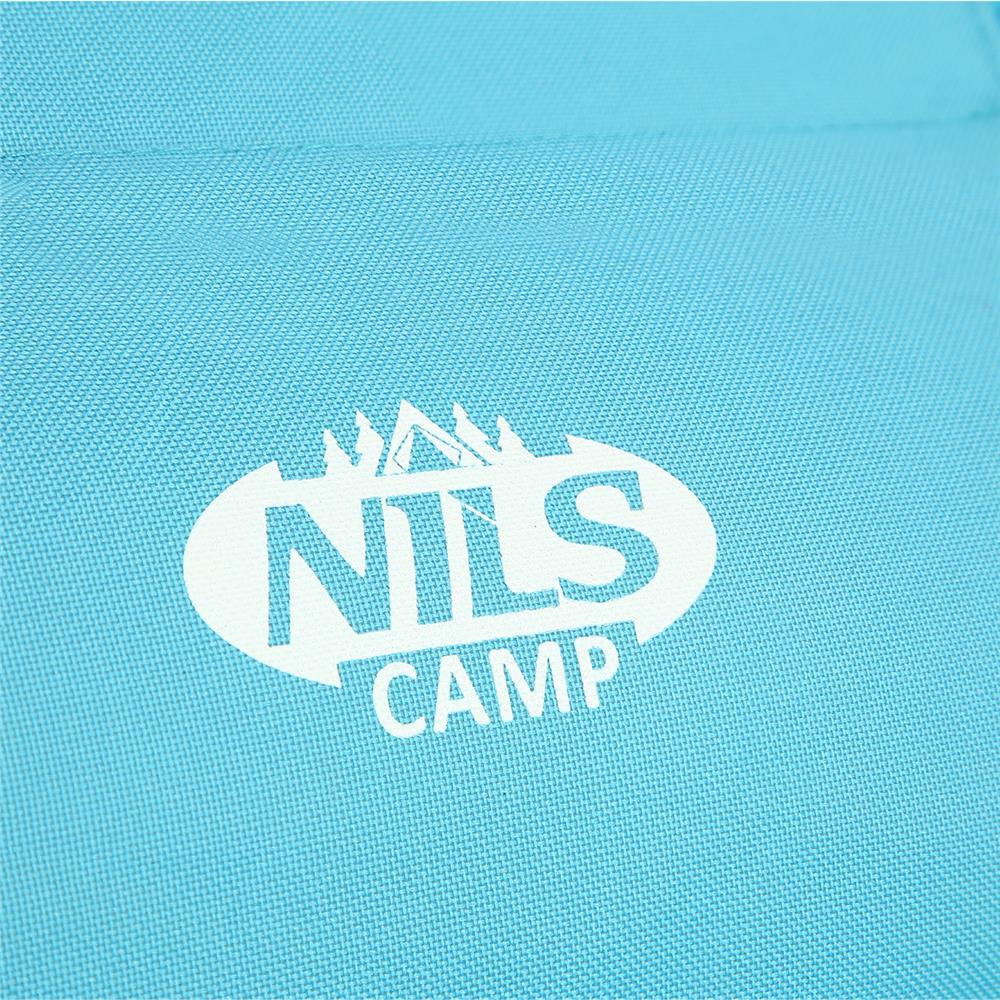 NILS CAMP Strandstuhl mit Kissen Blau - klappbarer Outdoorstuhl für Strand & Camping