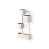 Umbra Cubiko Wandpflanzkasten mit 4 Pflanztöpfen, vertikale/horizontale Ausrichtung, in Weiß