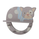 Bloomingville MINI Mille Garderobe bunt - Wandgarderobe Katze Kinderzimmer Hakenleiste Deko