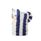 Bloomingville Caty Kerzenhalter aus Steingut in Blau – Katzen Kerzenhalter Set für Wohnzimmer