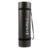 Yogamatte 183 x 61 x 1,2 cm Fitnessmatte Schwarz Gymnastikmatte rutschfest | HMS YM07