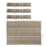 Bloomingville Vidan Platzdeckchen 4er Set – Seegras, natürliche Tischdeko, 45x33 cm