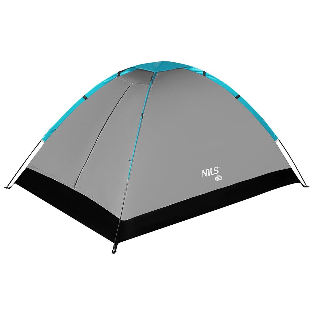 NILS CAMP Zelt für 2 Personen in Grau - kompaktes Campingzelt für Outdoor, Trekking, Festival & Reisen