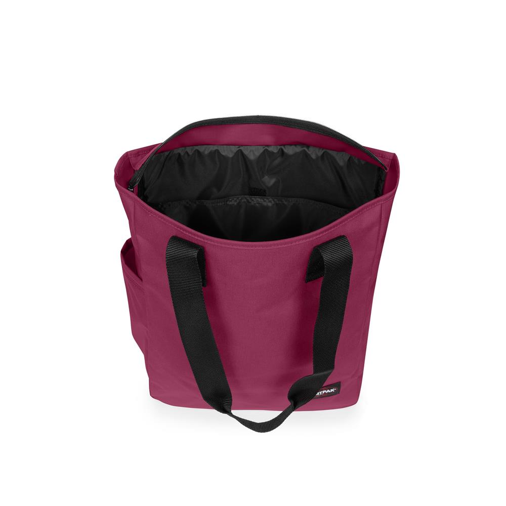 Eastpak TOTE Schultertasche, Wine Burgundy (rot), 21L, mit Flaschenhalter