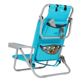 NILS CAMP Strandliege klappbar - 3in1 Campingliege mit Rucksack & Kühlfach für Outdoor