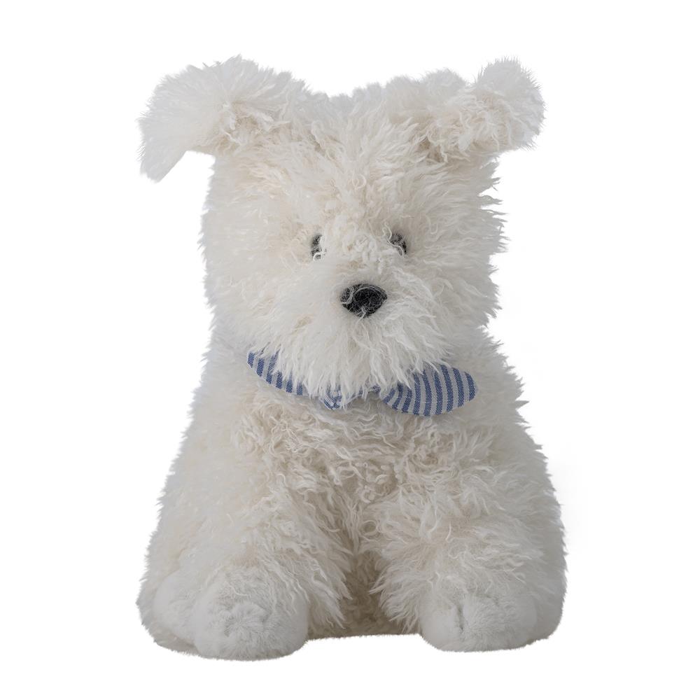 Bloomingville MINI Tito Plüschtier weiß - Kuscheltier Hund für Baby & Kinderzimmer