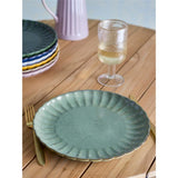 Bloomingville Latina Teller, Grün, 27 cm, Steingut, Speiseteller, dänisches Design
