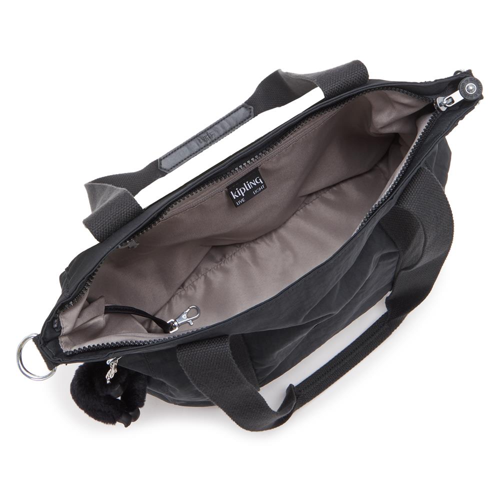 Kipling ASSENI S, kleine Tote Bag, Black Noir (schwarz), Handtasche mit Schultergurt & Fächern