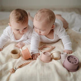 Mushie Beißring Katze, Blush, aus Silikon, BPA-frei