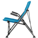 NILS CAMP Campingstuhl klappbar Blau - kompakter Klappstuhl für Camping, Strand & Garten