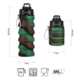 NILS faltbare Trinkflasche 500 ml Silikon grün für Camping Outdoor Reisen