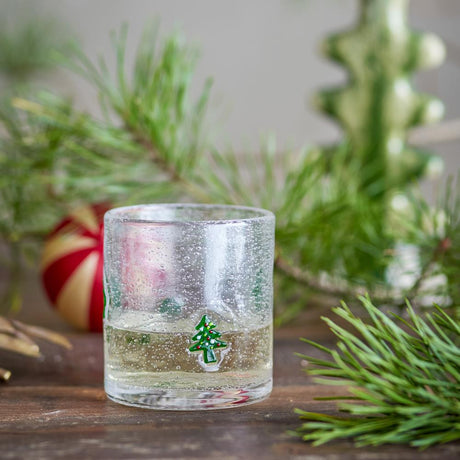 Bloomingville Debra Trinkglas Klar Glas Weihnachtsbaum Weihnachtsglas 370 ml
