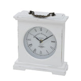 BOLTZE Tischuhr Betty in Weiß, analog, 24cm, aus MDF und Glas