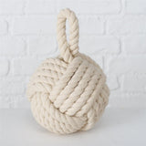 BOLTZE Zuber Knoten Türstopper Fensterstopper Buchstütze Maritimes Design | 2 Stück Braun/Beige