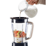 Ariete Breakfast Standmixer, Dunkelgrau, 1,5L Mixer mit Ice Crush Funktion, Klassisches Design