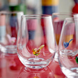 Bloomingville Misa Trinkgläser 4er Set 560 ml Glas bunt Vogel