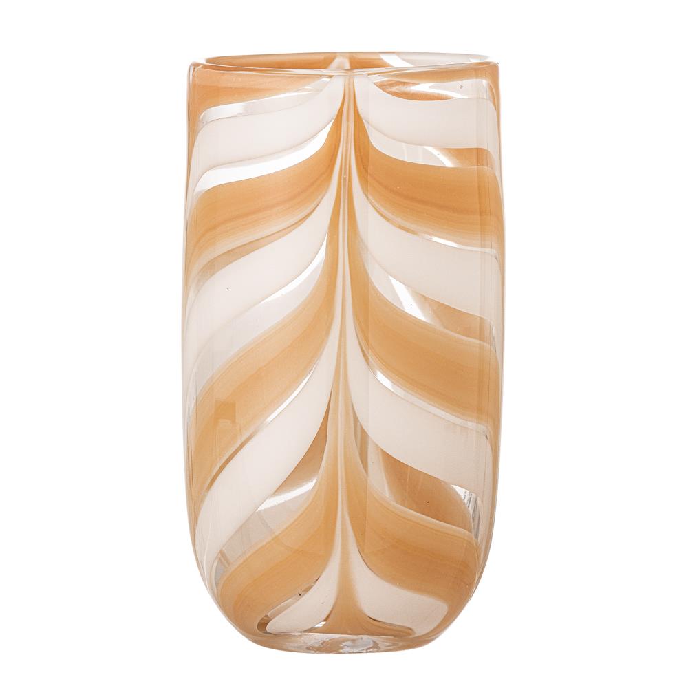 Bloomingville Taven Vase aus Glas in Orange – dekorative Vase für Wohnzimmer