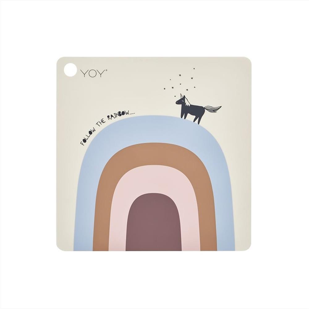 OYOY Mini - Platzdeckchen, Follow the Rainbow, Tischset aus Silikon