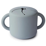 Mushie Snackbecher, Stone, aus Silikon, BPA-frei